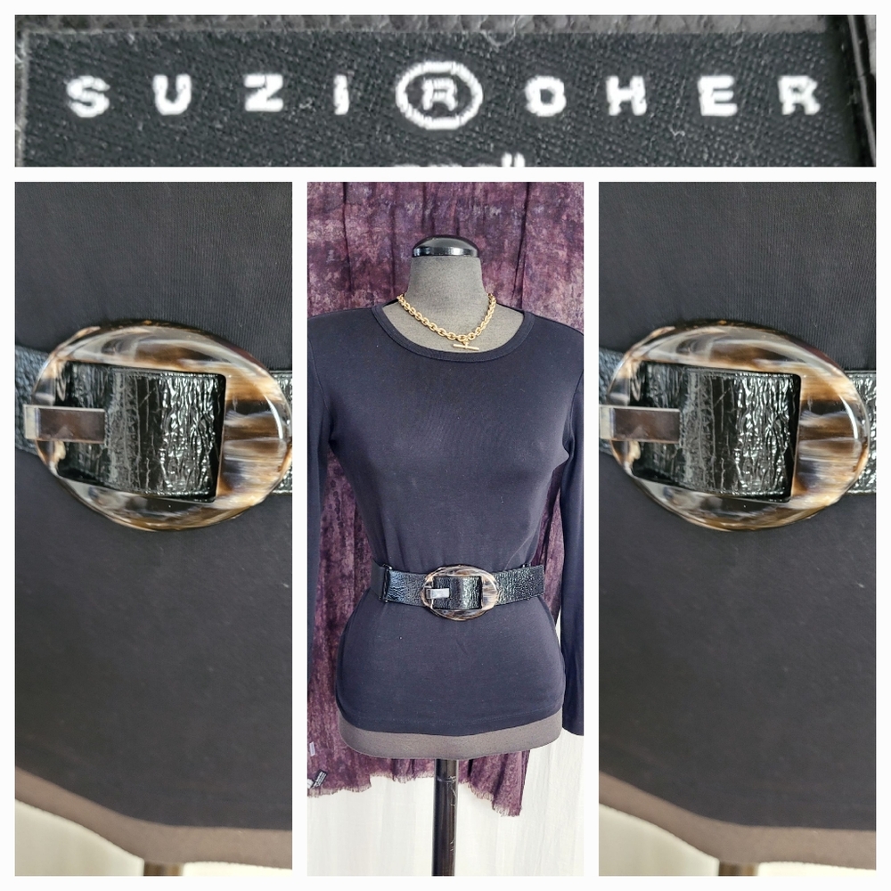 Suzi Roher Belt with Marbled Buckle